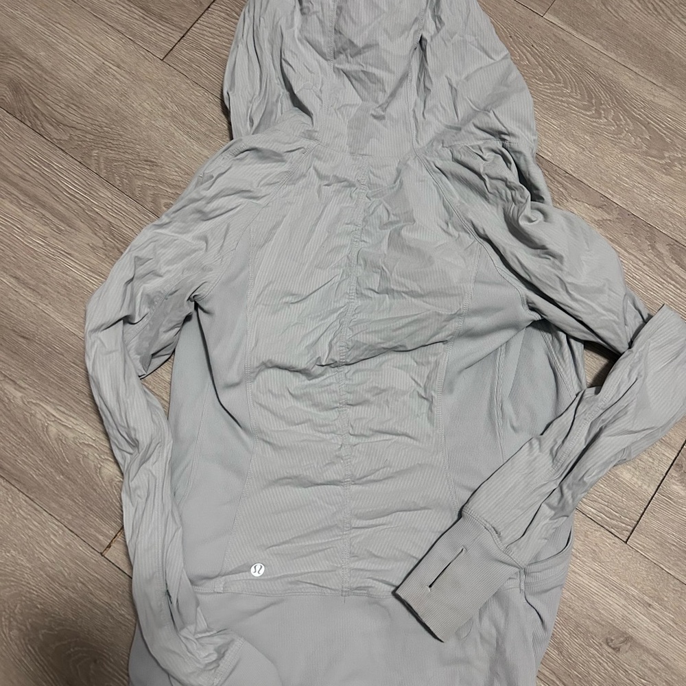 lululemon athletica Light Gray Hooded Zip Jacket - Picture 7 of 7